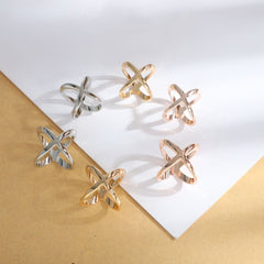 Minimalist Hollow Cross Scarf Clip Ring for Women & Girls