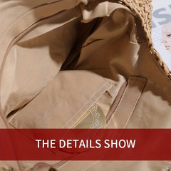 Straw Shoulder Bag Large Capacity Storage Tote Bag All Match Travel Bag