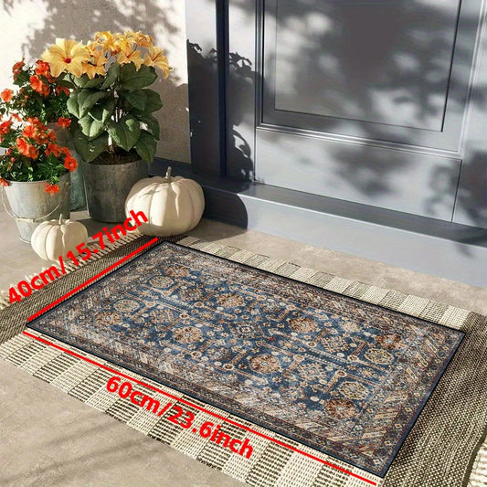Vintage Boho Door Mat Persian Low Pile Doormat Non slip Floor Rug Mat