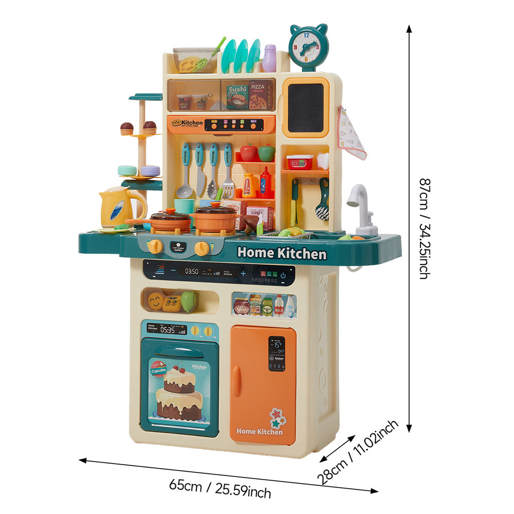 Deluxe Kids Kitchen Toy Set with Spray Mist & Steamer