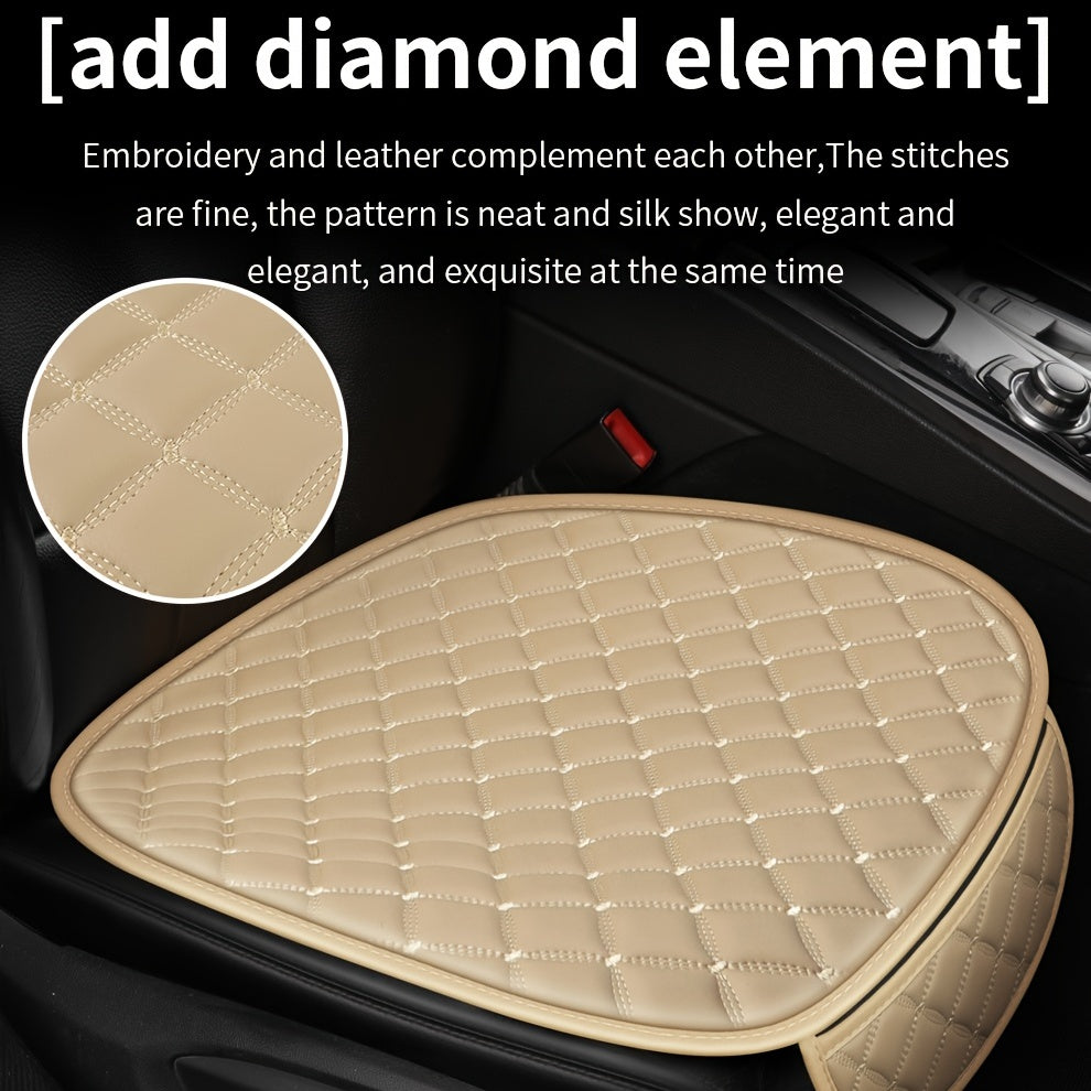 Waterproof PU Leather Car Seat Cover Front & Rear Protector Mat Universal Fit