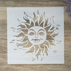 13x13cm Decorative Sun Stencil Template for DIY Crafts