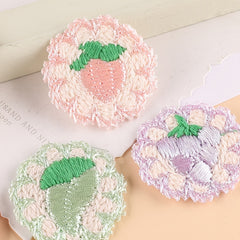 5pcs Lace Trim Fruit Embroidery Patches DIY Clothes Accessories