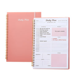 Undated Daily Planner Weekly Goals Notebook B5 Spiral Binding