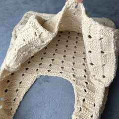 Solid Knitted Shoulder Bag Portable Shopping Bag