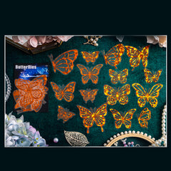 Set of 30 DIY Butterfly Stickers - Decorative Art Handbook Material