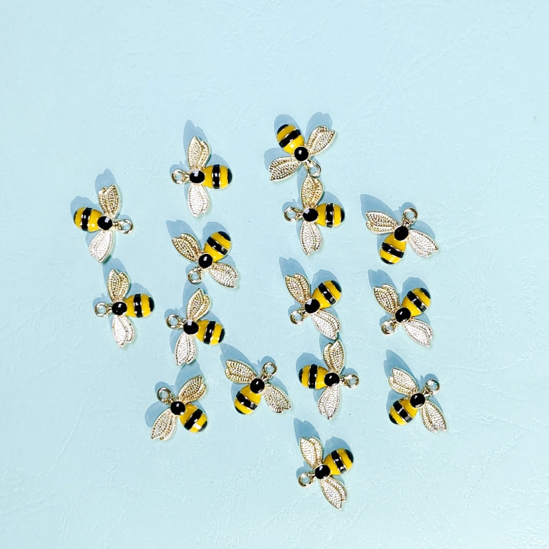 15pcs Alloy Bee DIY Jewelry Accessories Ornaments