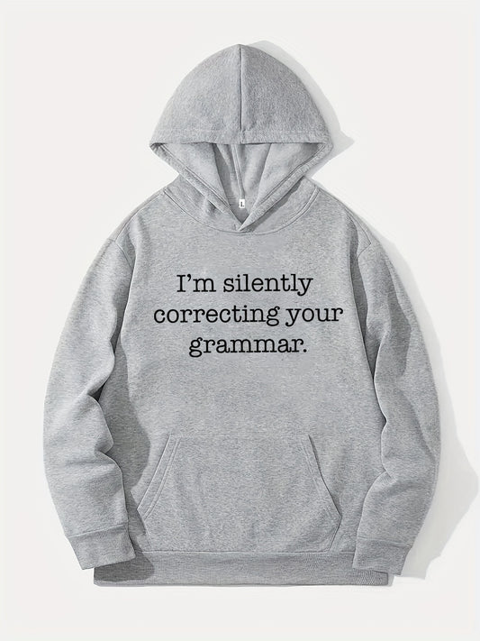 Funny Slogan Print Hoodie for Men