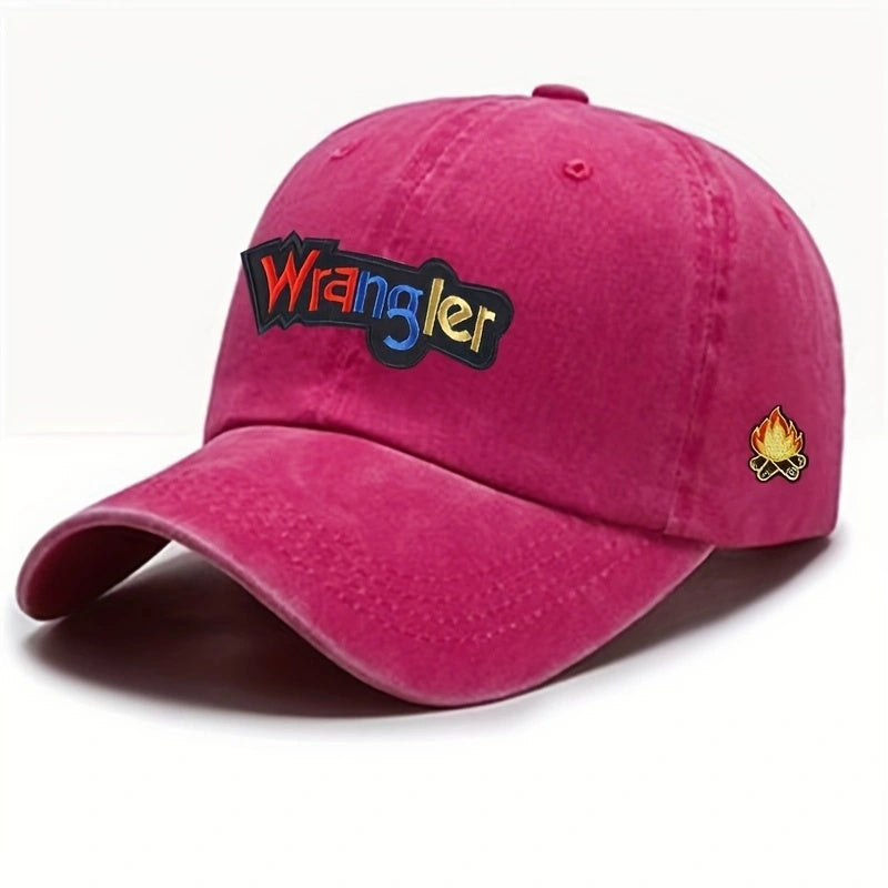 Letter Embroidery Peaked Cap Soft Top Washed Vintage Baseball Cap For Men