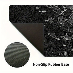 Large Dark Gray Gaming Mouse Pad Non-Slip Rubber Material Office Use