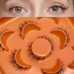 5 Pairs D Curling Natural Eyelashes 8-12mm Wispy Volume Lashes