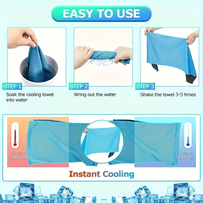 Stay Dry with Quick Drying Ice Silk Cooling Towel for Sports & Fitness