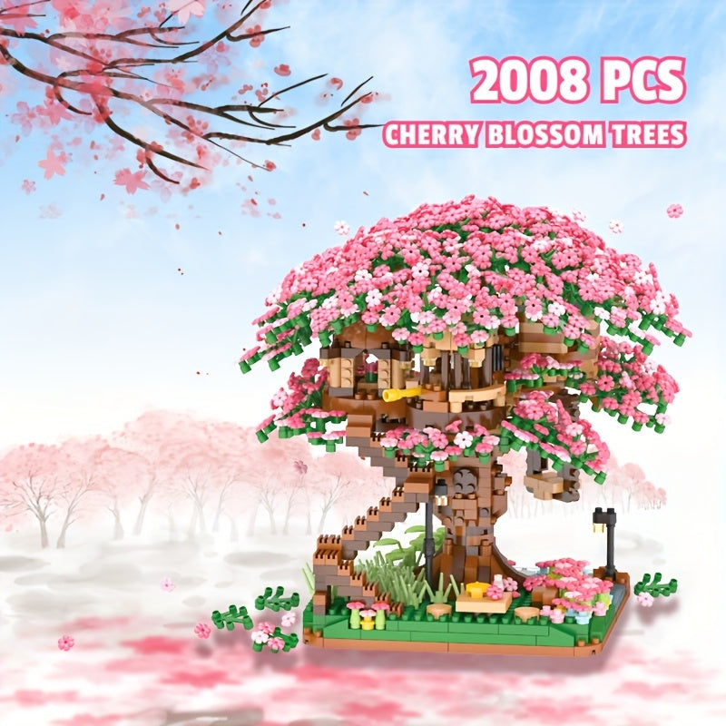 LITT LION Cherry Bonsai Tree Building Set - 2008pcs