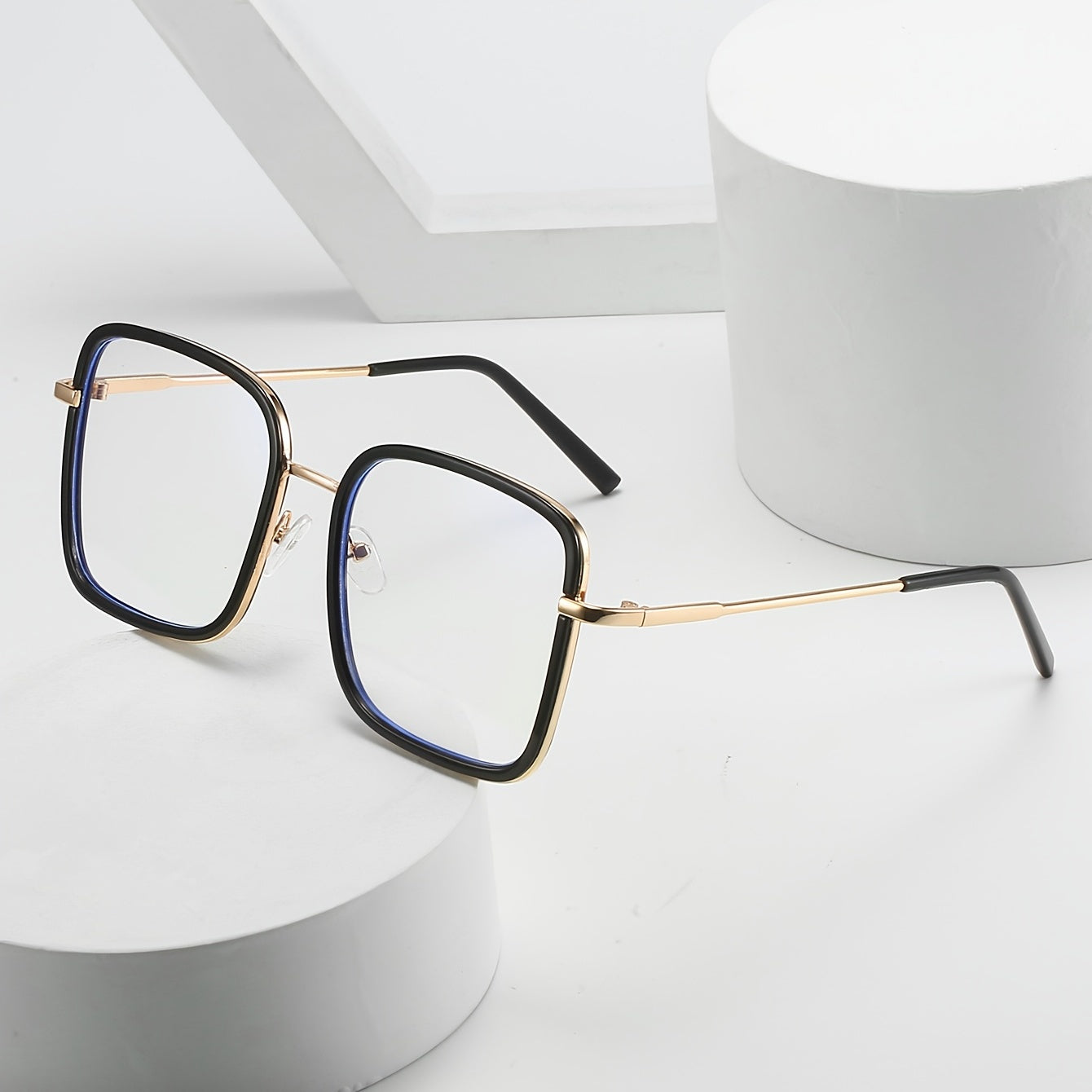 Unisex Light Blocking Glasses Clear Lens Student Eyeglasses Frame