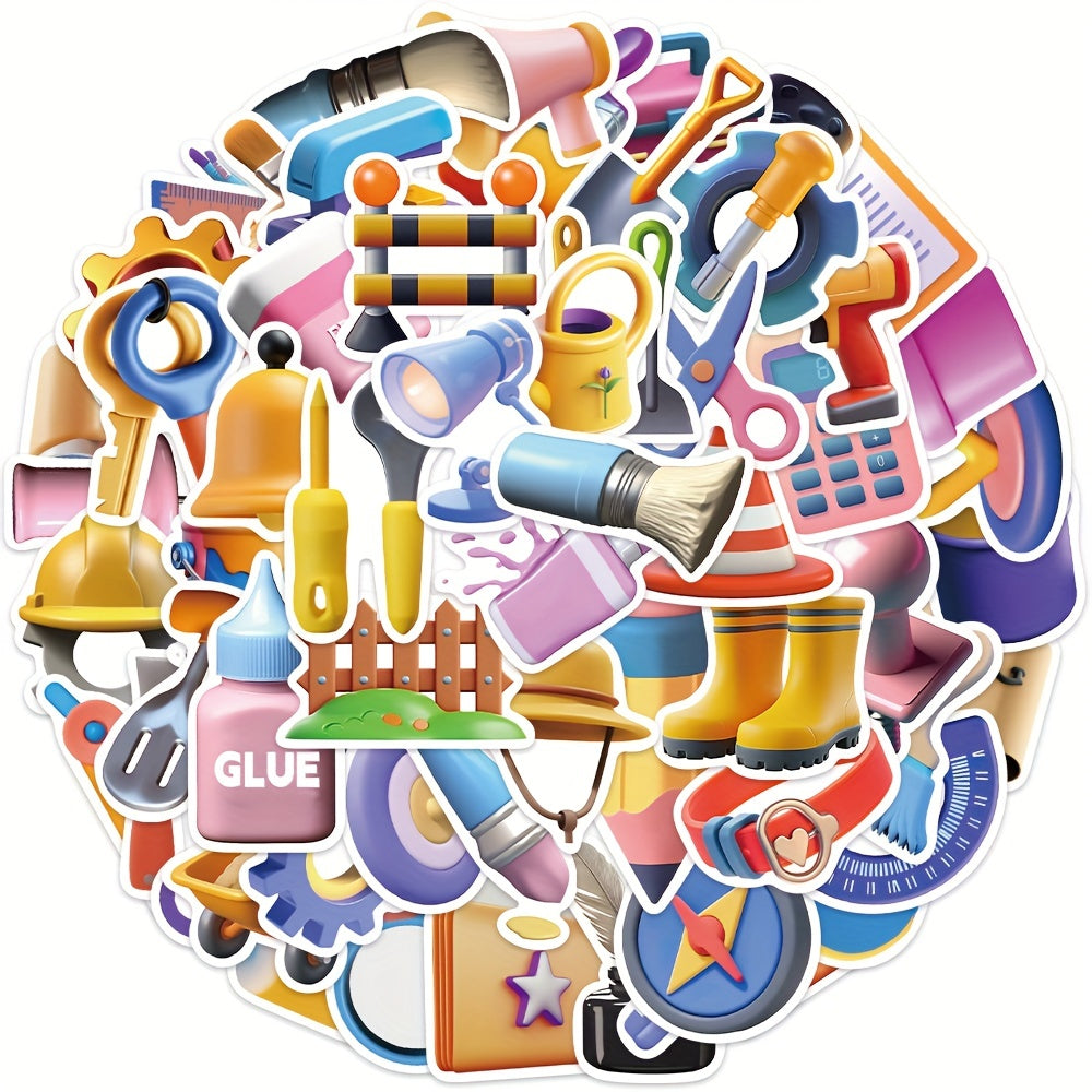 50pcs Tool Series Graffiti Stickers Waterproof DIY Creative Stickers