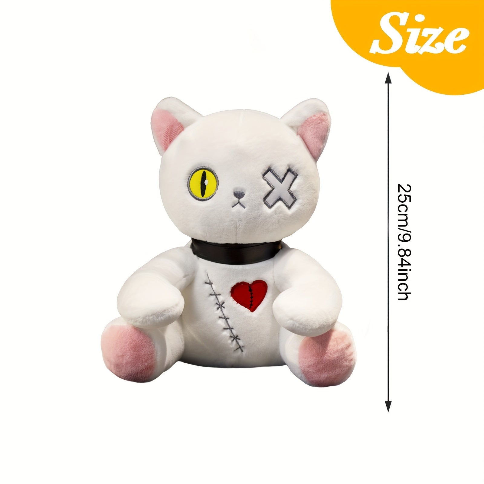 HALLOTOY Emotional Support Cat Plush Toy Extra Stuffed Soft Cuddly Companion