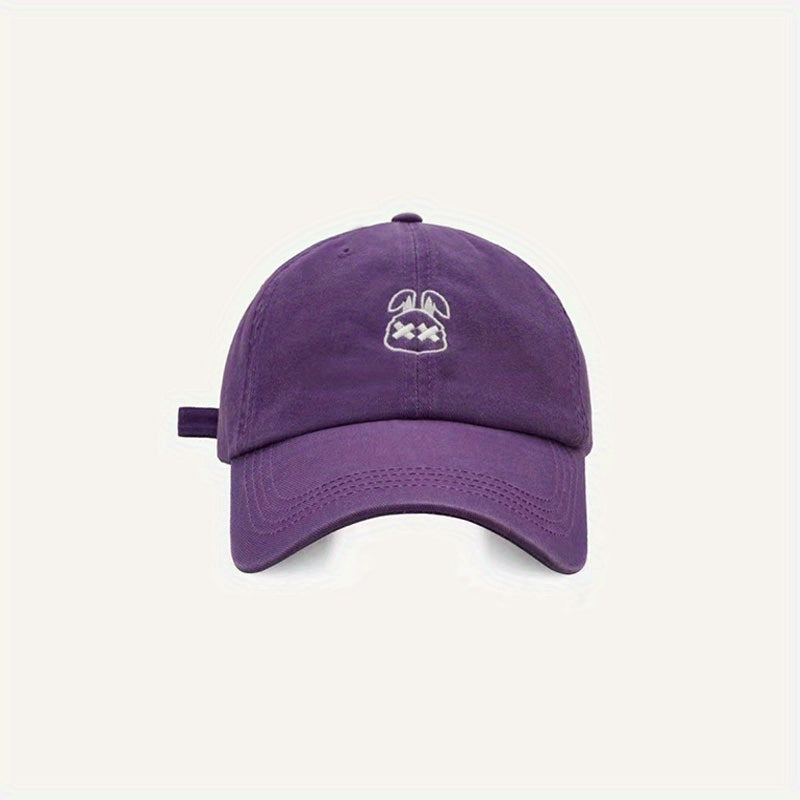 Rabbit Embroidery Baseball Cap Bunny Dad Hat Lightweight Adjustable Golf Sun Hat