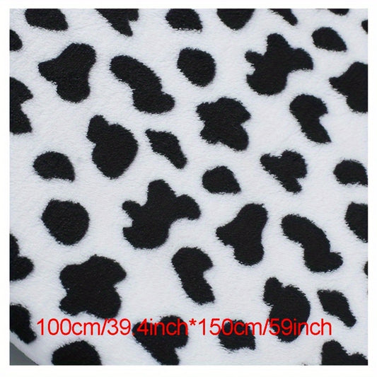 Double sided Flannel Cow Pattern Fabric Coral Velvet Handbag Pajamas