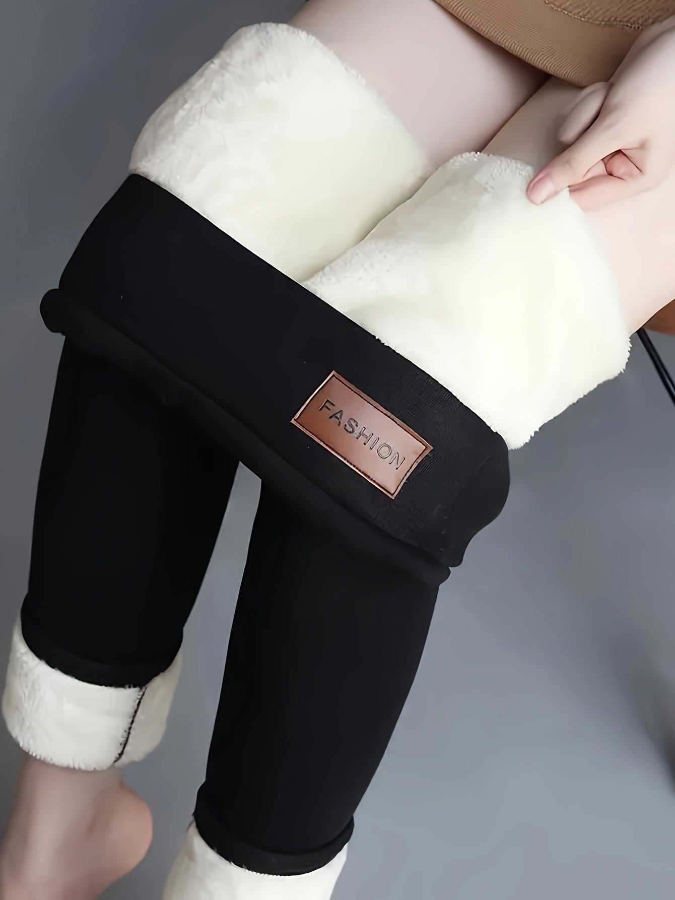 Fleece Lined Sports Leggings Women High Waisted Thermal Pants