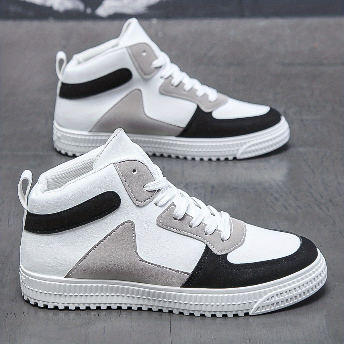 Men's High Top Skate Shoes Casual Anti Skid Sneakers