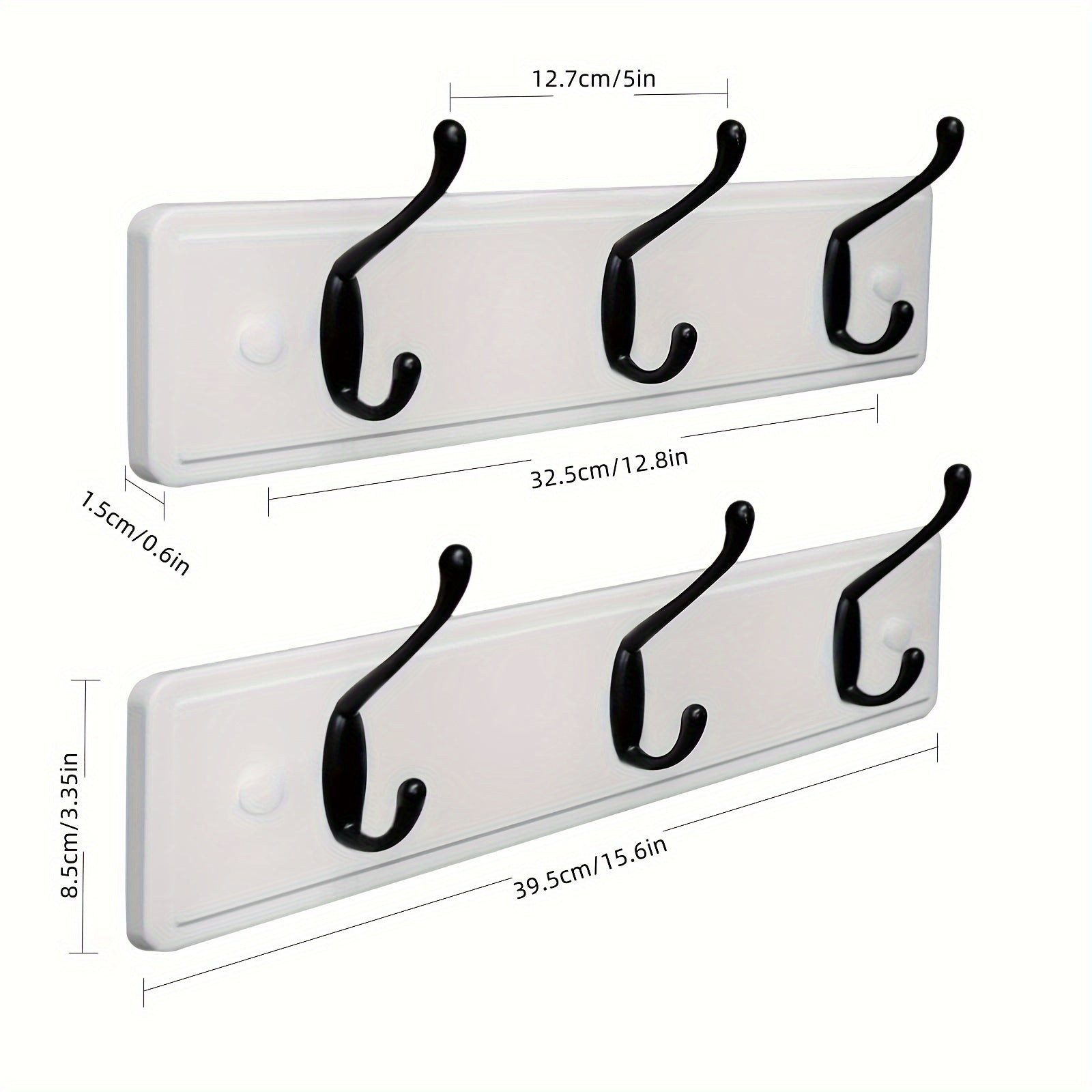 Wall Mounted Coat Rack 6 Hooks 40 64 Cm Coat & Hat Rack for Hallways Living
