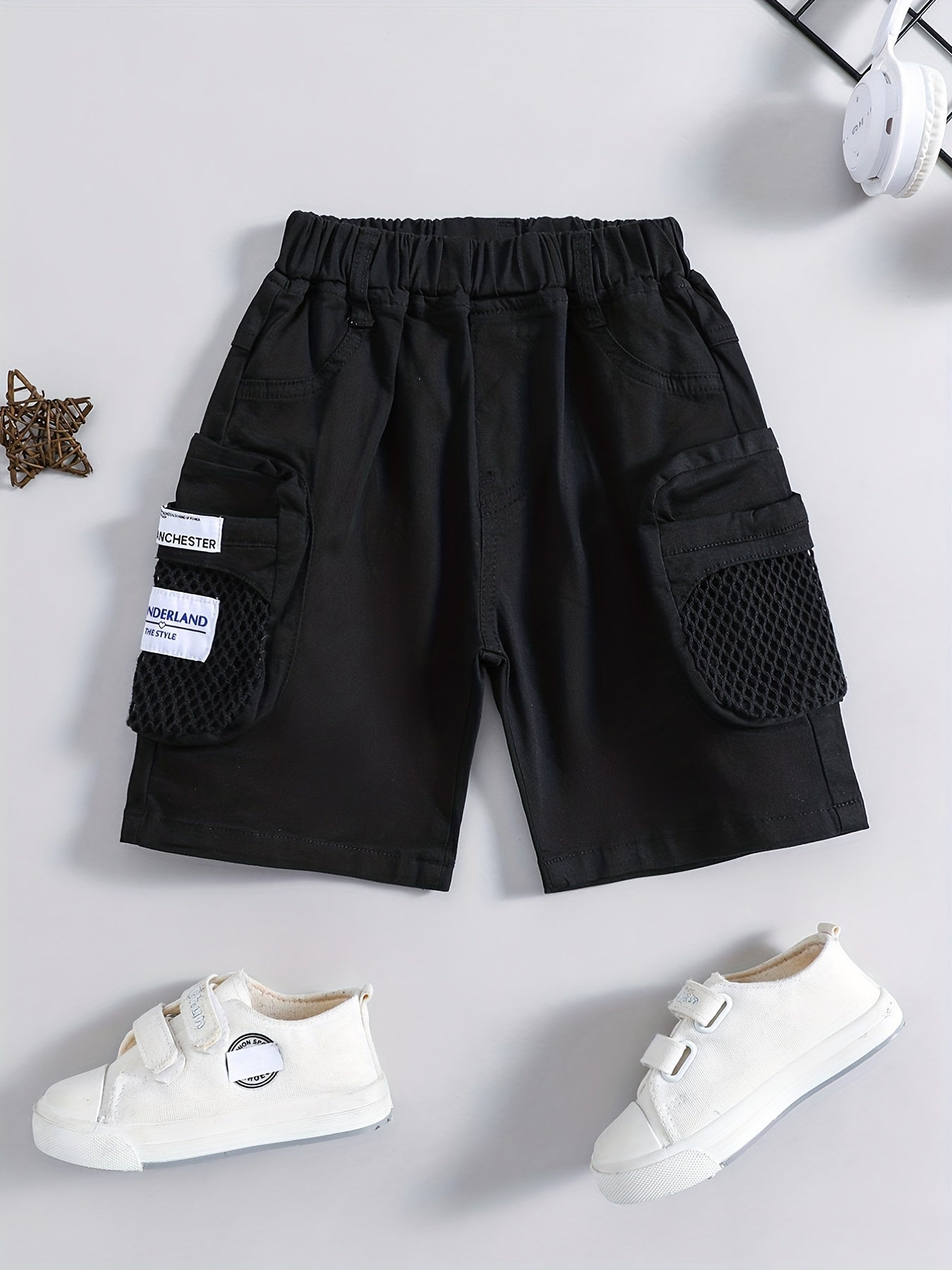 Boys Cotton Shorts with Pockets for Summer Outdoor