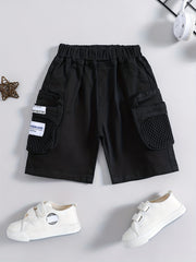 Boys Cotton Shorts with Pockets for Summer Outdoor