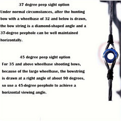 Aluminum Hooded Peep Sight for Compound Bows