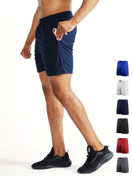 Men's Quick Dry Active Shorts Breathable Drawstring Basketball Workout