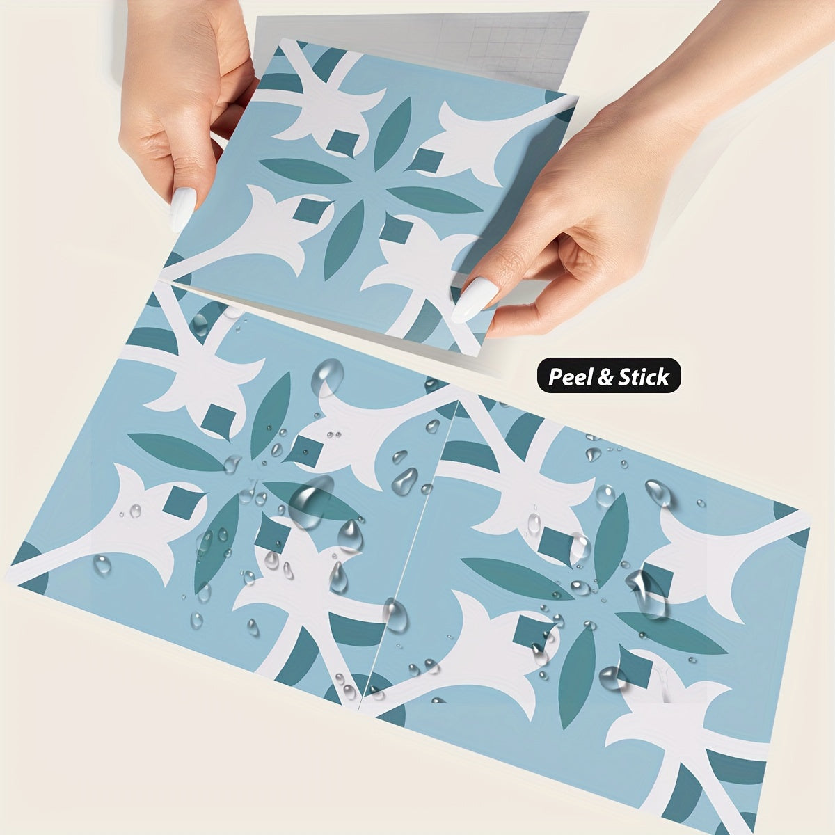 9pcs Nordic Style Printed Floor Stickers Non slip Wear resistant