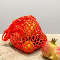 Crochet Kit For Reusable Mesh Grocery Bag With Instructions