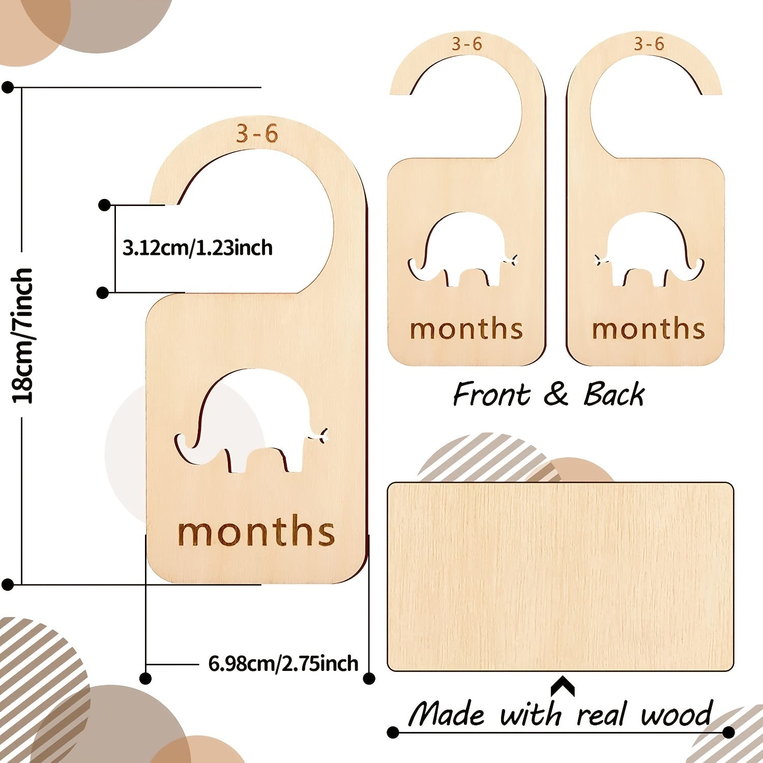 8pcs Animal Theme Baby Closet Dividers for Infant 0-24 Months