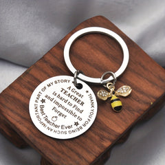 Bee Keychain Rhinestone Teacher Appreciation Gift