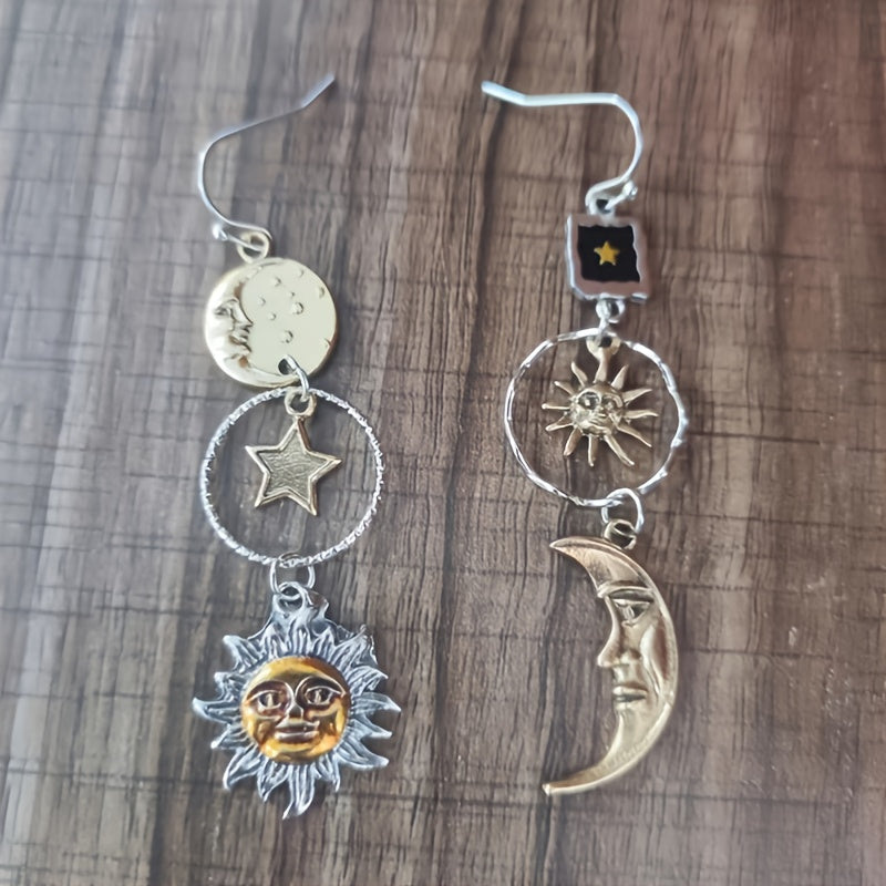 Greek Mythology Face Pendant Earrings Women Party Jewelry