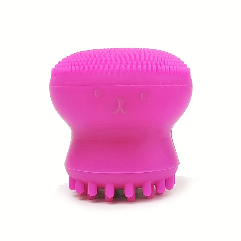 Silicone Exfoliating Facial Scrubber Brush Octopus Shape
