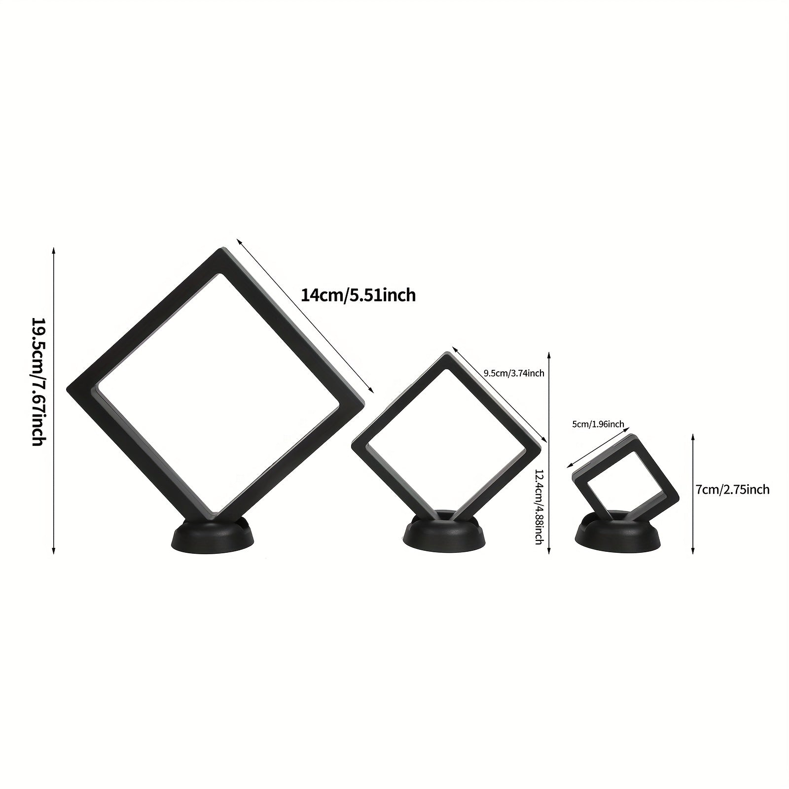 3D Floating Frame Display Holder Stand for Coins and Jewelry
