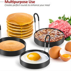 4pcs Eggs Rings Stainless Steel Egg Cooking Rings Pancake Mold