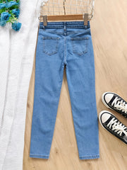 Girls Ripped Jeans Skinny Slim Fit Denim Pants