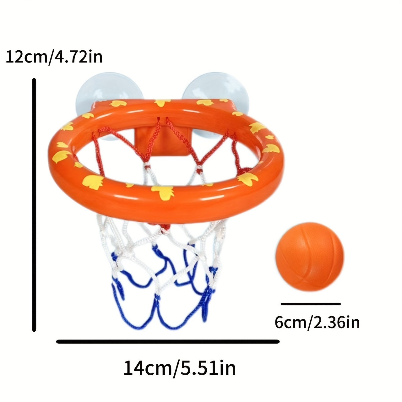 Children's Mini Basketball Hoop with Suction Cup - 3 Balls Set