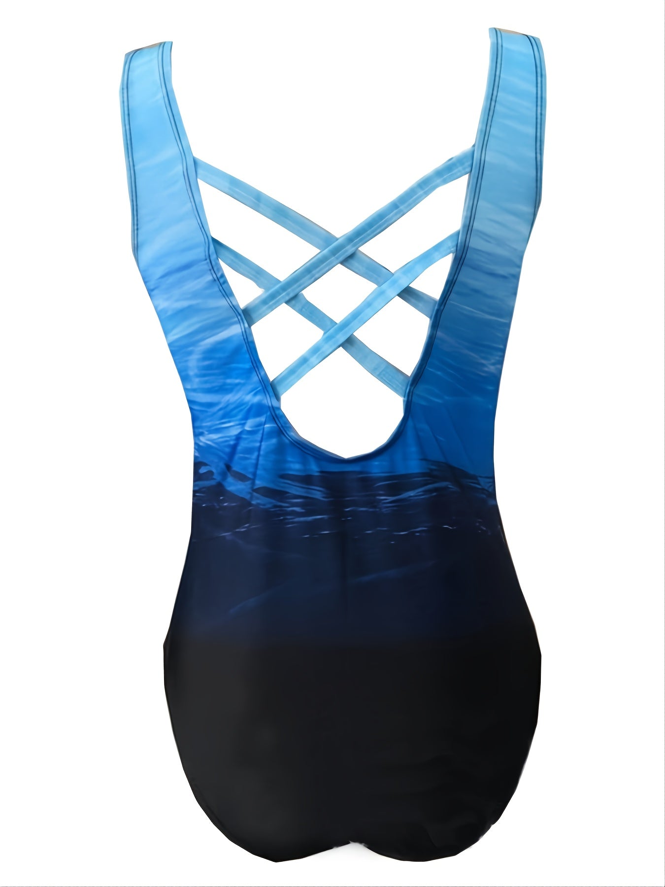 Women's Ombre Striped One Piece Swimsuit High Stretch Beachwear