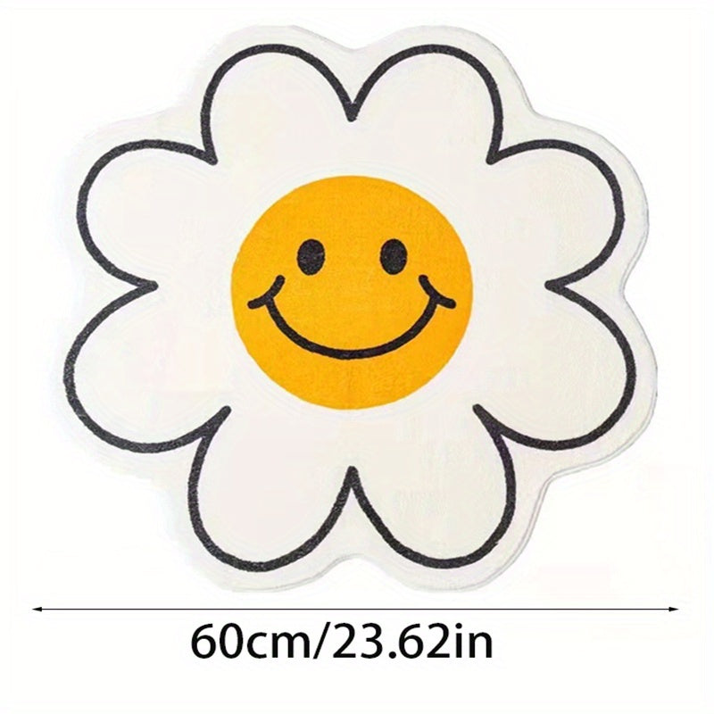 Sunflower Rug Happy Face Baby Play Mat Non-slip Foot Mat