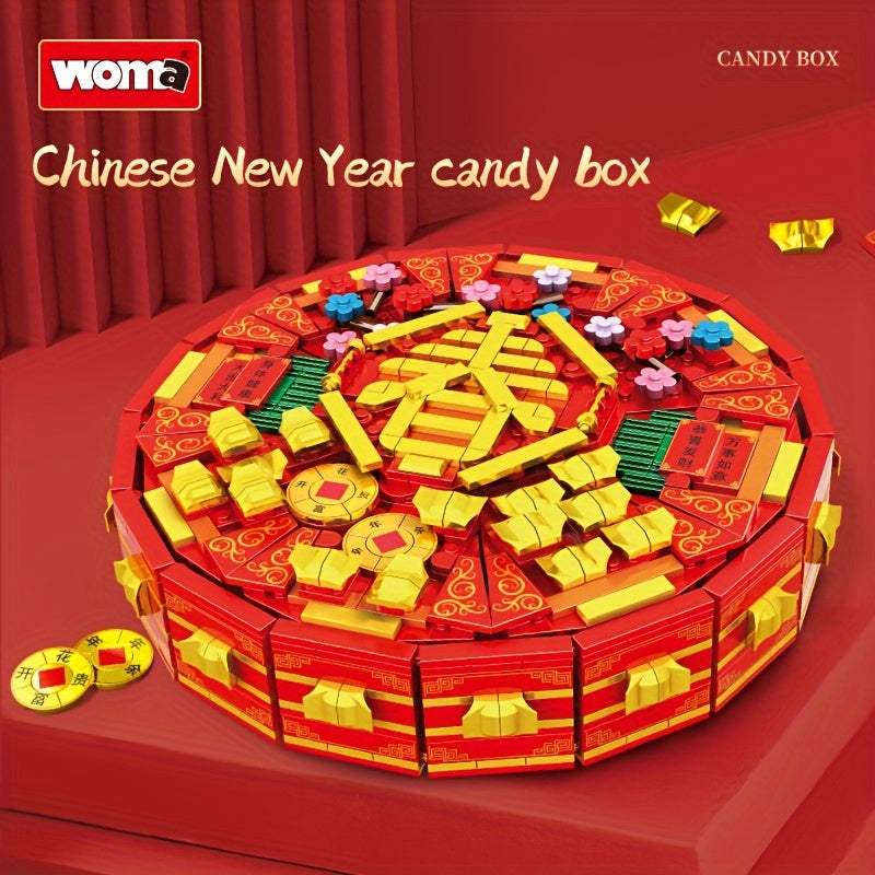 WOMA Chinese Year Blocks Candy Box Puzzle Shape Recognition Ideal for Kids