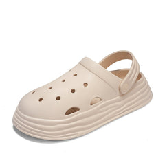 Women's Platform Clogs Lightweight Solid Casual Shoes