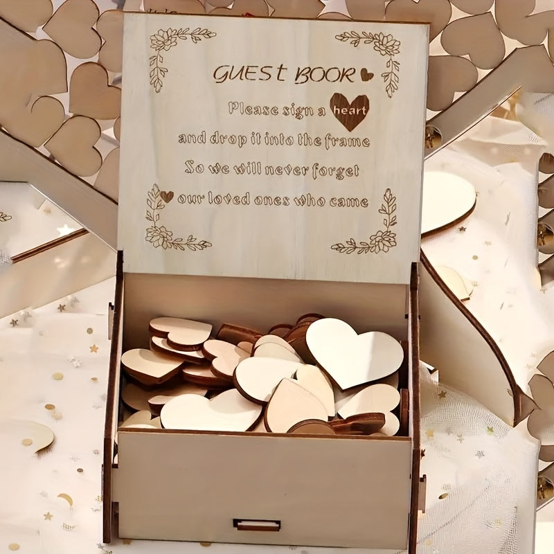 Wooden Sign Board Wedding Guest Book Wedding Decor Supplies