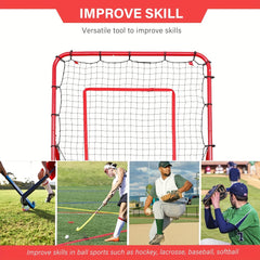 Adjustable Bounce Back Net for Baseball Softball Lacrosse Practice