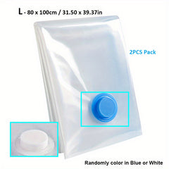 2PCS Vacuum Storage Bag Space Saver Bag With Hand Pump Compression Sealer Bags