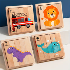 Wooden Block Building Set for Kids - Educational and Imaginative Toy