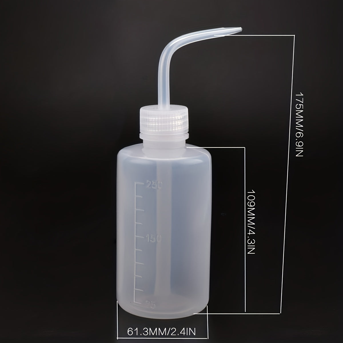 250ml Plastic Cleaning Bottle for Lab & Tattoo Use