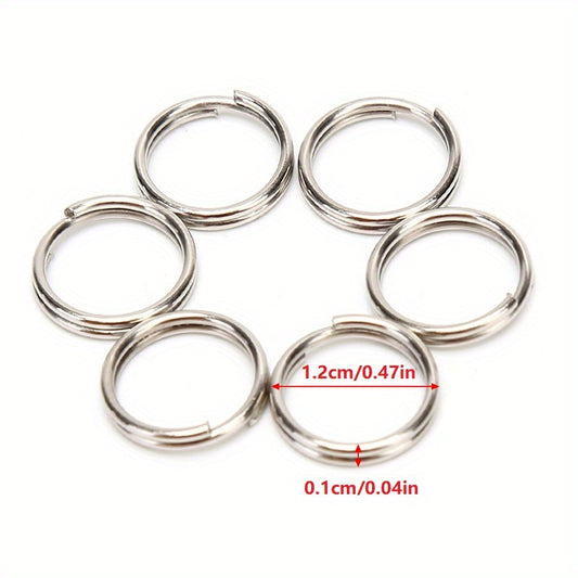 100pcs Metal Key Rings Split Rings Hoop Keychain For DIY Jewelry Keyrings