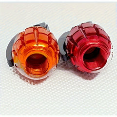 1pc Grenade Shaped Aluminum Alloy Valve Cap